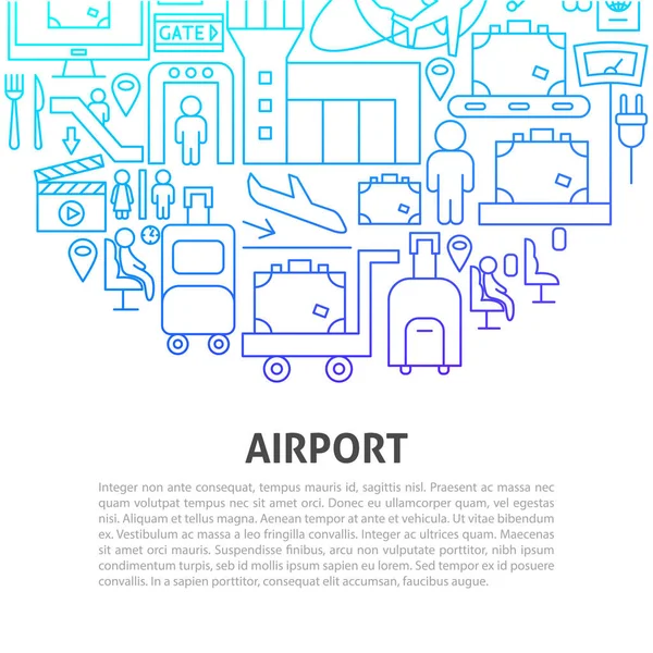 Concept de ligne d'aéroport — Image vectorielle