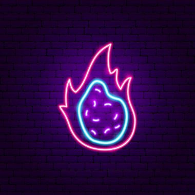 Ejder Meyvesi Dilimi Neon İşareti