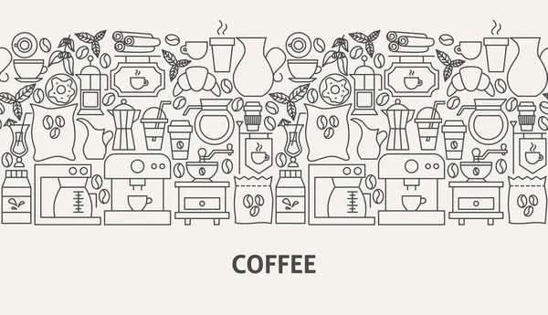 Kaffee-Banner-Konzept — Stockvektor