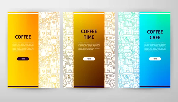 Diseño web de café — Vector de stock