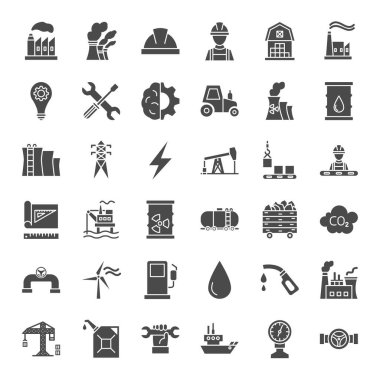 Petrol Sanayii Solid Web Simgeleri