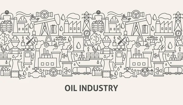 Concepto de bandera de la industria petrolera — Archivo Imágenes Vectoriales