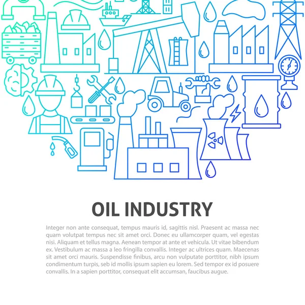 Έννοια γραμμής πετρελαϊκής βιομηχανίας — Διανυσματικό Αρχείο