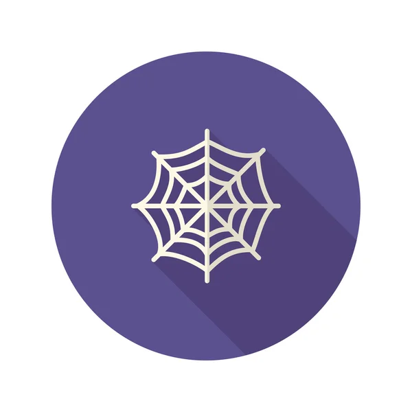 Halloween Spiderweb Flat ikonen — Stock vektor