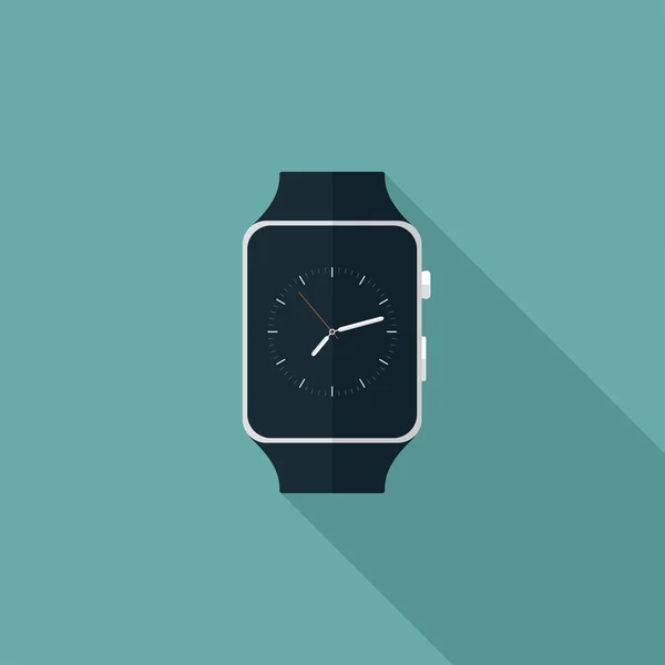 Reloj inteligente icono plano — Vector de stock