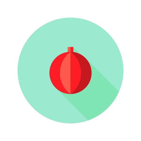 Kerst decoratieve bal platte pictogram — Stockvector