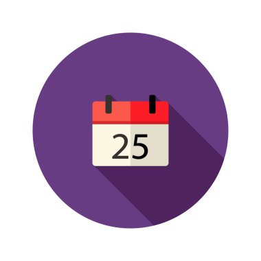 Noel takvim düz simgesini