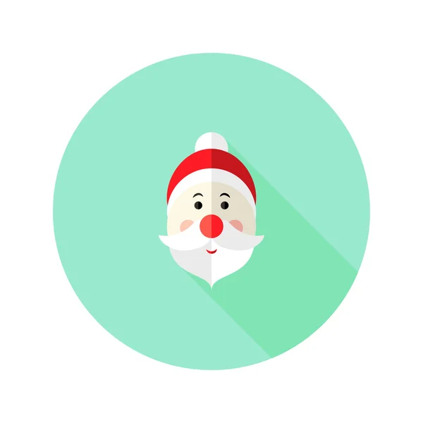 Noël santa claus icône plate — Image vectorielle