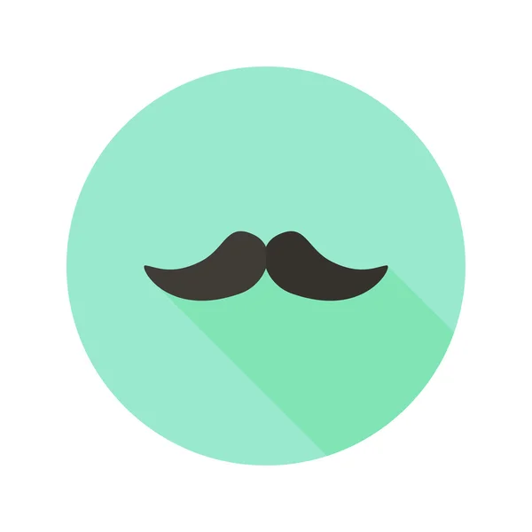 Hipster mustasch Flat ikonen — Stock vektor