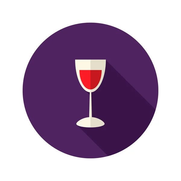 Christmas glas vin ikonen — Stock vektor