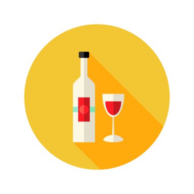 Noel Şarap Şişe cam düz simgesiyle