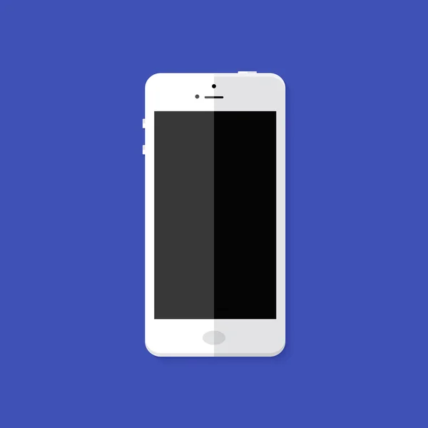 Moderní bílý Smartphone byt ikona — Stockový vektor