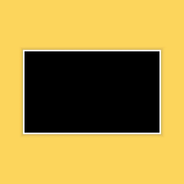 Videorahmen über gelbem Hintergrund für Webseite — Stockvektor