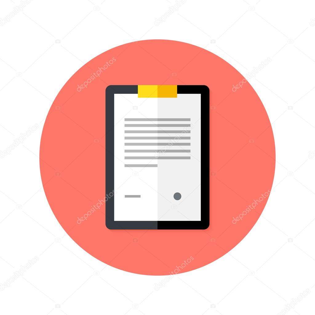 Business Clipboard Flat Circle Icon