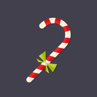 Candy Noel sopa ile yay düz simgesi