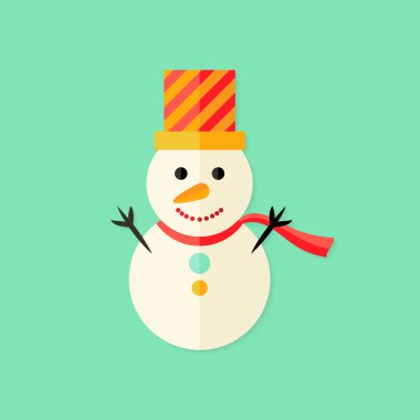 Kardan adam iyi adam Noel düz simgesiyle