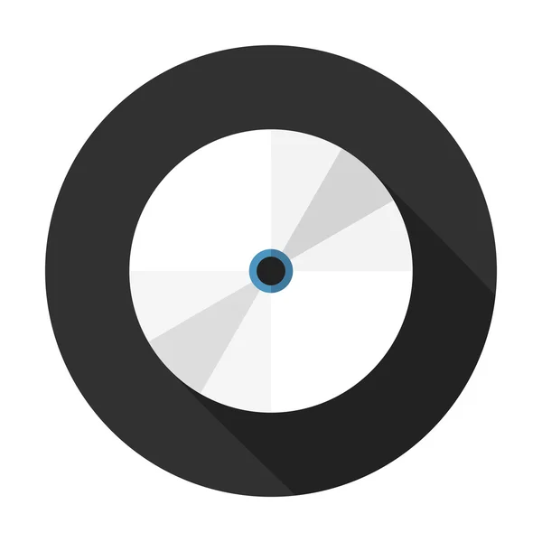 Icono de círculo plano de disco de datos — Vector de stock