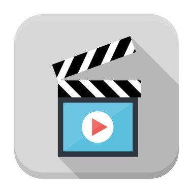 Uzun gölge ile fıçı tahtası düz app simgesi
