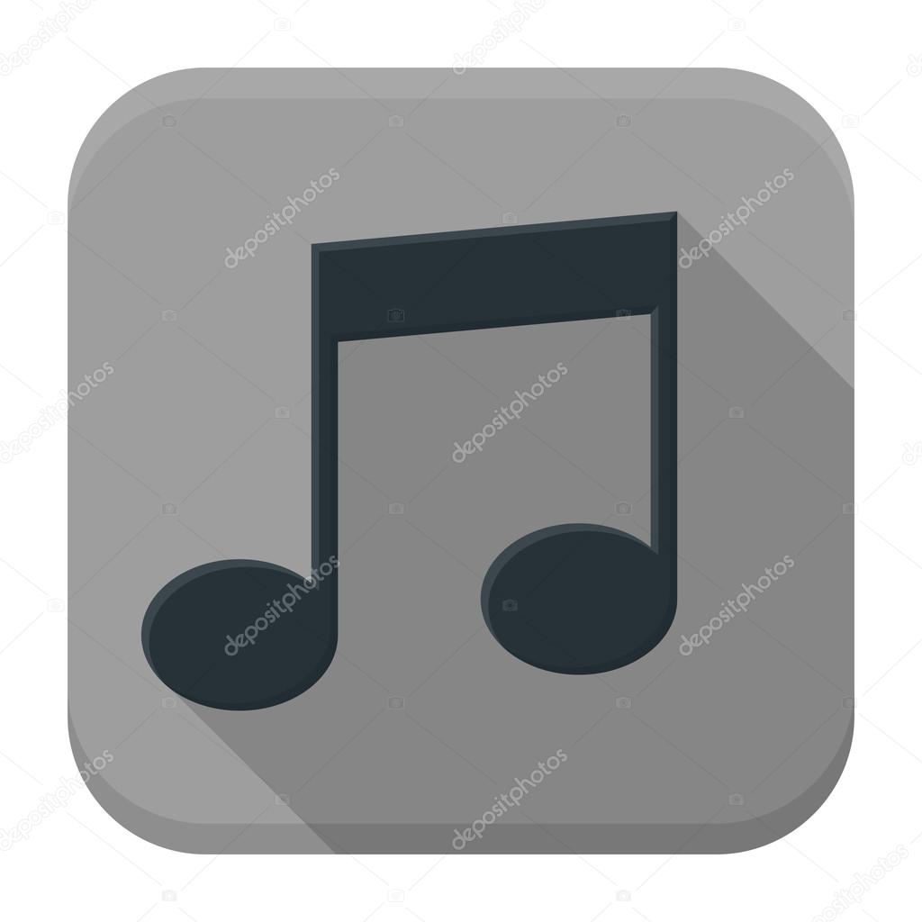 Music black note flat app icon with long shadow Stock Vector Image by ©Anna_leni 61959039