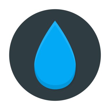 Gözyaşı düz daire simgesi