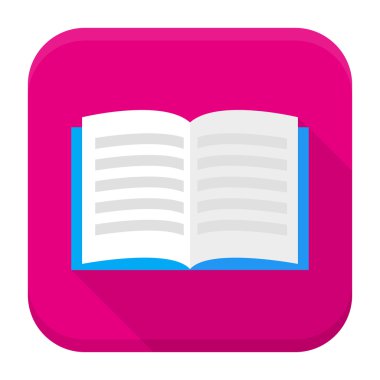 Uzun gölge ile açık kitap app simgesi