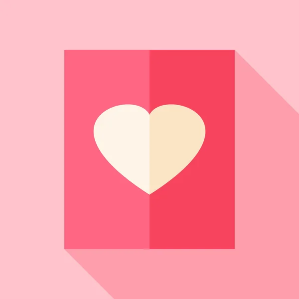 Papier amour avec coeur — Image vectorielle
