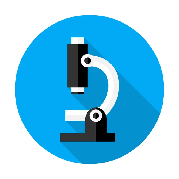 Mikroskop z płaskim koło ikona — Wektor stockowy