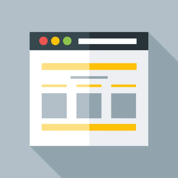 Düz stilize Web sayfası