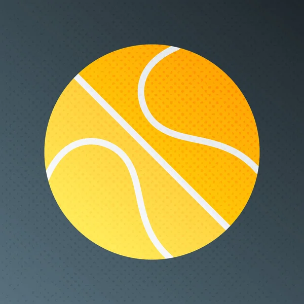 Basketball-Halbton stilisierte Illustration — Stockvektor