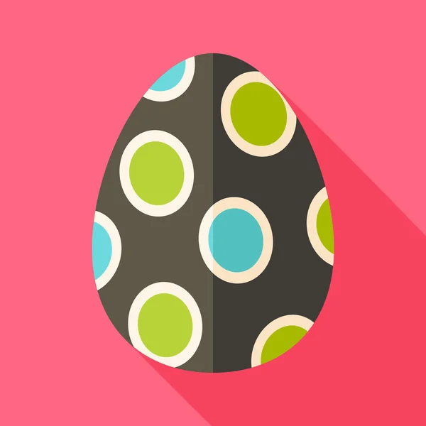 Easter egg met grote cirkels — Stockvector