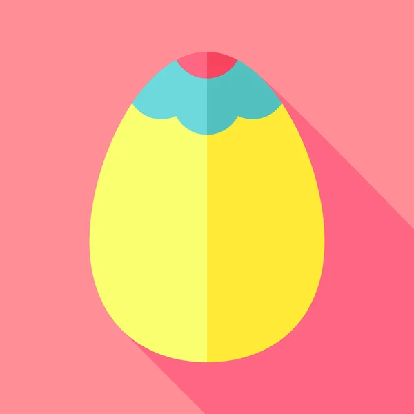 Huevo de Pascua con decoración — Vector de stock