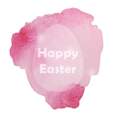 Paskalya yumurta ile suluboya tebrik kartı