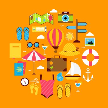 Düz yaz seyahat etmek simge kümesi şeklinde daire