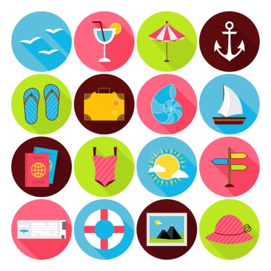 Düz yaz Icons Set