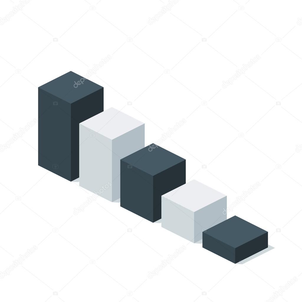 Business Isometric Chart Icons Template Layout