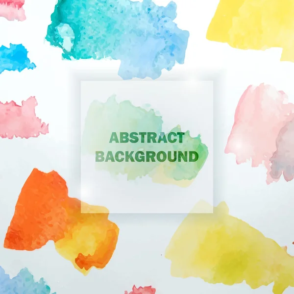 Abstract Watercolor Background with Colorful Splashes — Stock Vector