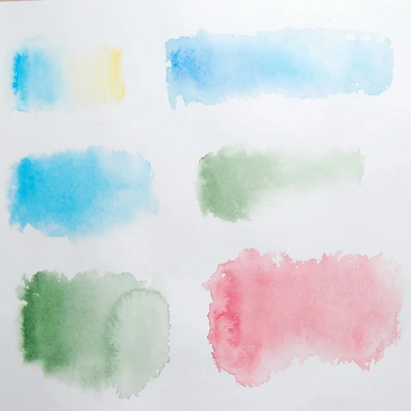 Ensemble abstrait d'éclaboussures d'aquarelle — Image vectorielle