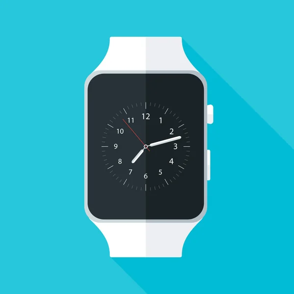 Lumière Smart Watch plat stylisé — Image vectorielle