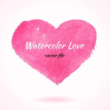 Suluboya elle çizilmiş vektör kalp