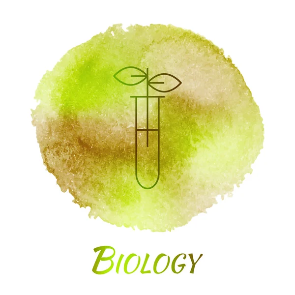 Наука навколишнє середовище біологія Вектор Концепція акварелі — стоковий вектор
