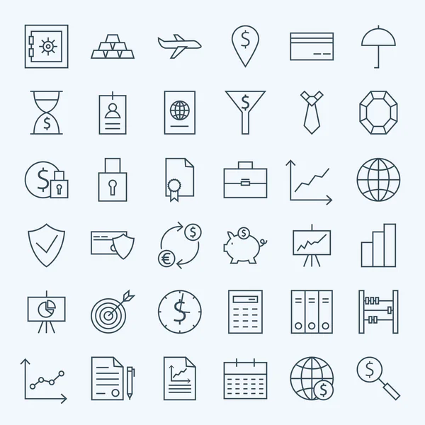 Satır para Finans ve bankacılık Icons Set