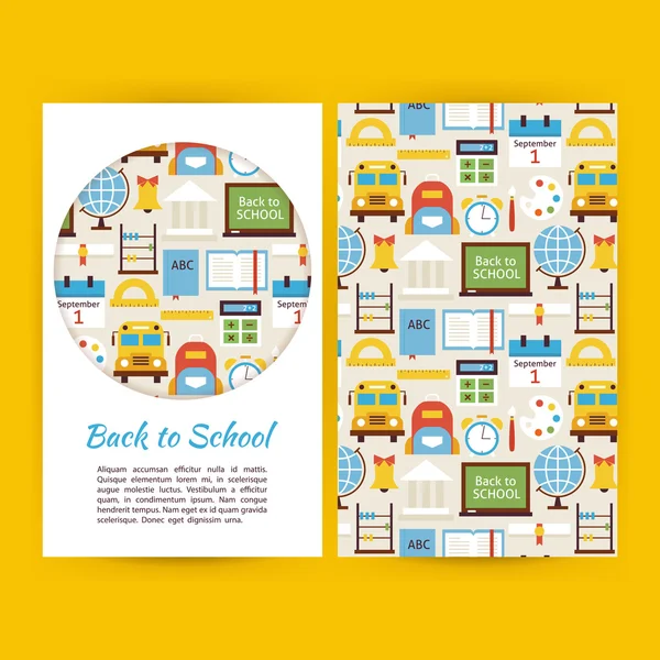 Vector Back to School Business Banners Set Template — Vetor de Stock