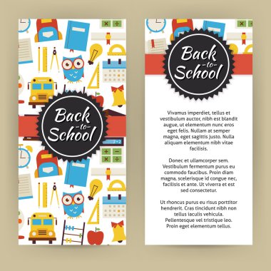 Vector Flyer Template of Flat design Back to School and Educatio