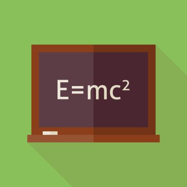 Flat Science and Education Blackboard Illustration with long Sha