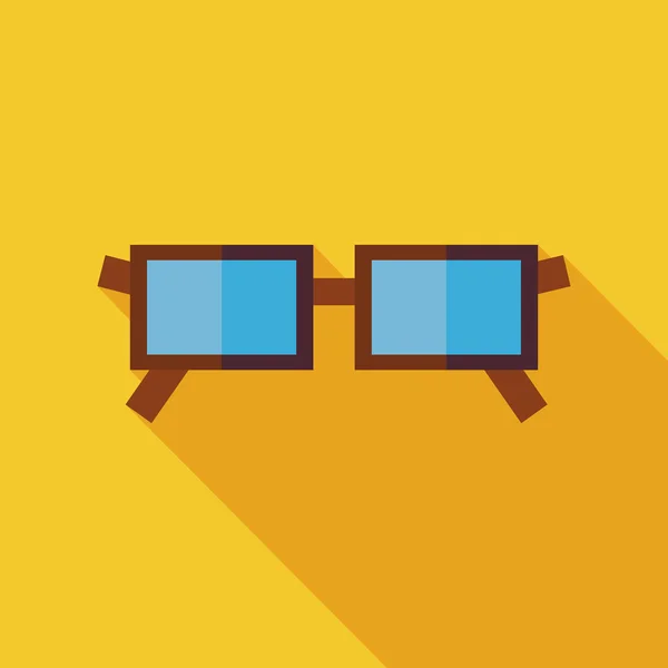 Flat Eye Glasses Illustration with long Shadow — Wektor stockowy