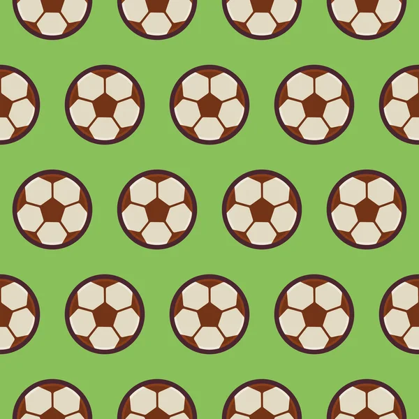 Flat Vector Seamless Sport and Recreation Pattern Football Socce — Wektor stockowy