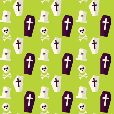 Vektör düz sorunsuz ölüm Cadılar Bayramı desen