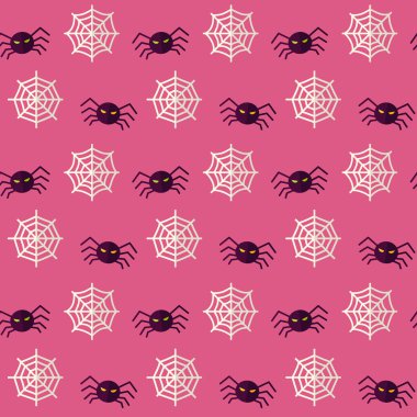 Vektör düz sorunsuz korkunç örümcek Cadılar Bayramı desen