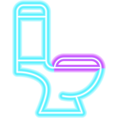 Tuvalet Kenarı Neon tabelası. Parlak Tesisatçı Objesi 'nin Parlayan Tarzı. Şeffaf Arkaplan Üzerinde Bath Led Lamba Simgesi. 