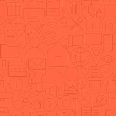 İnce çizgi Web ve mobil kullanıcı Seamless kırmızı modeli arabirim